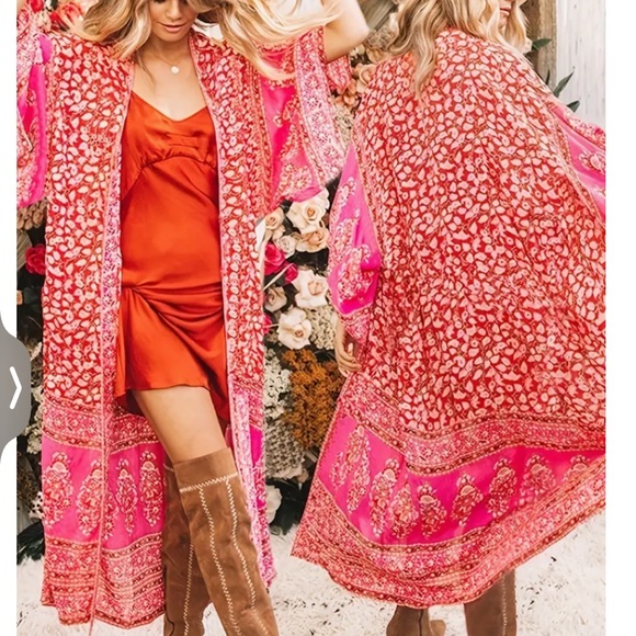 NeW Boho maxi Blooms duster kimono - Picture 1 of 8